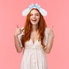 IGMaryBox Cute Lolita Headband White Long Ears Puppy Headband Anime Cosplay Headband Halloween Cosplsy Costume Accessories Christmas Cosplay Hairbands
