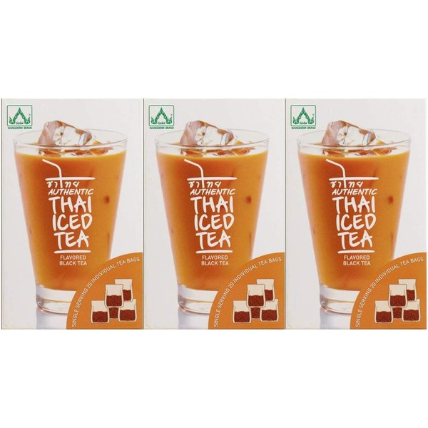 Authentic Thai Iced Tea Flavored Black Tea - Pack of 3