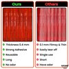KatchOn, Iridescent Red Streamers Party Decorations - 3.2x8 Feet, Pack of 2 | Shiny Red Fringe Backdrop for Christmas Decorations | Red Christmas Backdrop | Red Backdrop for Red Party Decorations
