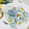 AnyDesign 80 Pack Daisy Paper Napkins Spring Summer Flower Luncheon Napkins 6.5 x 6.5 Inch Watercolor Blue Flower Disposable Dinner Hand Napkins for Seasonal Holiday Home Party Supplies