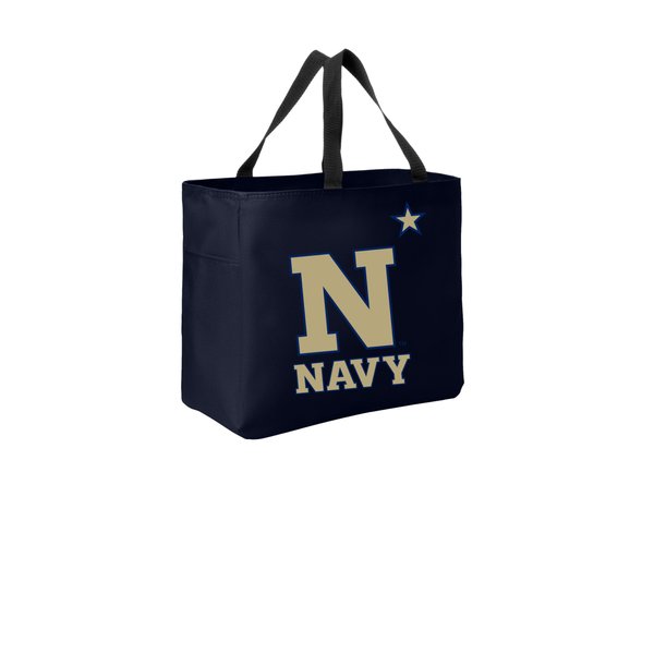 Sport Your Gear US Naval Academy Navy Midshipmen Collegiate Reusable Essential Tote Bag 12"x12"x6.5" 600D Polyester, Officially Licensed Shopping Bag, Durable, Multi-Pocket, Eco-Friendly Bag