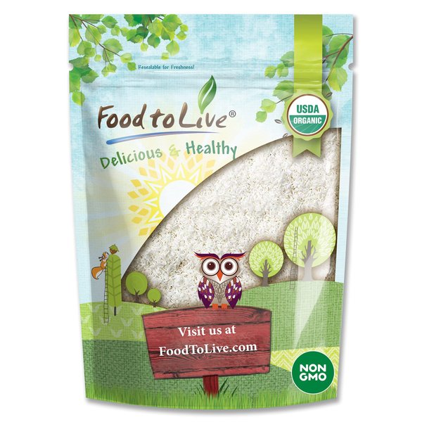 Organic Shredded Coconut, 1 Pound – Non-GMO, Unsweetened Coconut Flakes, Desiccated, Medium Shreds, Kosher, Vegan, Bulk