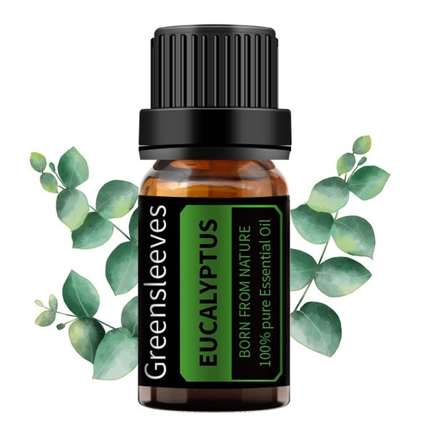 GREENSLEEVES Eucalyptus Essential Oil Natural 100% Pure Organic Aromatherapy Oils for Massage Diffuser Skin Hair Care