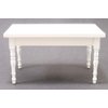 Handley House Dollhouse Miniature Rectangular Kitchen Table (White)