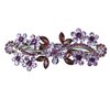 Faship Purple Crystal Flower Hair Barrette Clip