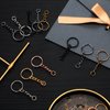 360 Pieces Keychain Rings for Crafts Including 90 Pieces Keychain Rings with 90 Pieces Open Jump Rings Connectors 180 Pieces Small Screw Eye Pins Hooks for DIY Keychain Supplies (Mixed Color,20 mm)