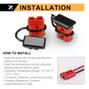 BUNKER INDUST 50A 6-10 Gauge Battery Quick Connect Disconnect Wire Harness Plug Kit 4 Pcs Battery Cable Quick Connect Disconnect Plug for Winch Auto Car Trailer Driver Electrical Devices,Red