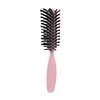Styling Gear Detangling Hair Brush Nylon Bristles 7 Row Teasing Womens Brush For Thick Hair Small Travel Hairbrush Brush For Hair 1 Pcs. (Light Pink)