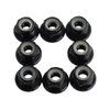GDOOL 8PCS Flange M4 Lock Nuts Serrated Nylon Self-Tightening Aluminum M4 Wheel Hardware for Axial HPI TLR ECX Model RC Car Vehicles Upgraded Replacement Parts (Black)