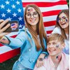 winthrop 240 Pcs 4th of July Temporary Tattoos for Kids - Individually Wrapped, Waterproof & Safe USA Flag & U.S. Presidential Election Designs, Perfect for Independence Day, 60 Unique Patterns