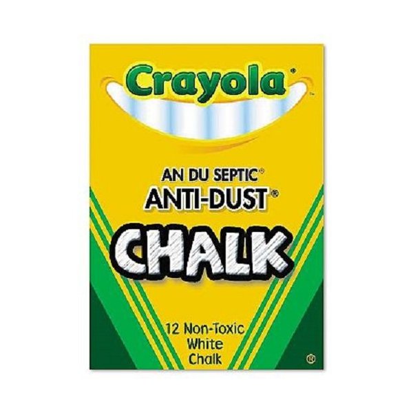 Crayola : Nontoxic Anti-Dust Chalk, White, 12 Sticks per Box -:- Sold as 2 Packs of - 12 - / - Total of 24 Each