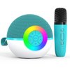 Heroange Karaoke Microphone Machine Toys for Kids Adults, Mini Portable Bluetooth Speaker with Wireless Mic, Christmas Birthday Gifts for Boys Girls Ages 3 4 5 6 7 8 9 10 11 12+ Year (Green)