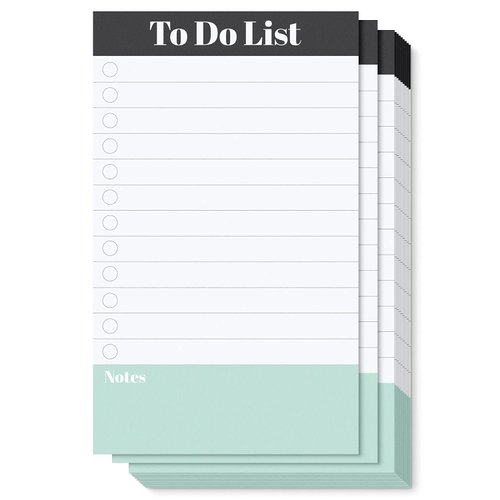 To-Do List Notepad Cards by Sweetzer & Orange -3"x5"- 100 Easy To Read Checklist Journal Notes, Double Sided Index Cards, Checklist for Daily Activities, Meal Planner and Grocery List's, Work Plan