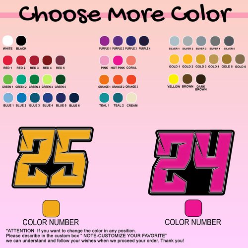 Custom Racing Number Name Sticker – Personalized Motorsports Decal for Helmet Car Bike Kart Dirt Bike Water Bottle Laptop – Waterproof Vinyl, Easy to Apply, Gift for Kid Racers & Motorsports Fans