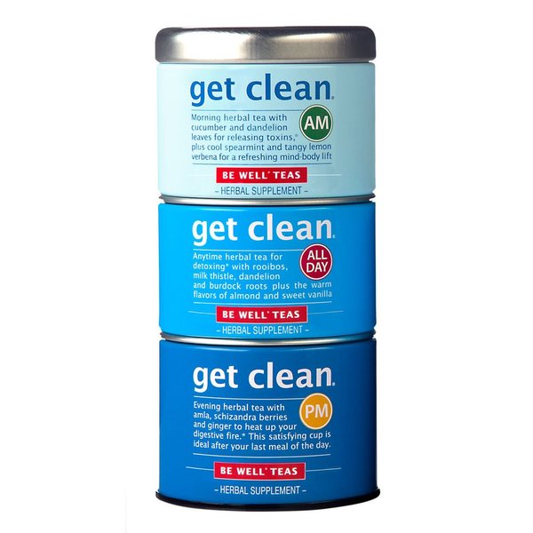 The Republic Of Tea Get Clean Stackable Tea, Herbal Tea, Caffeine-Free, Detox Tea, 42 Tea Bags