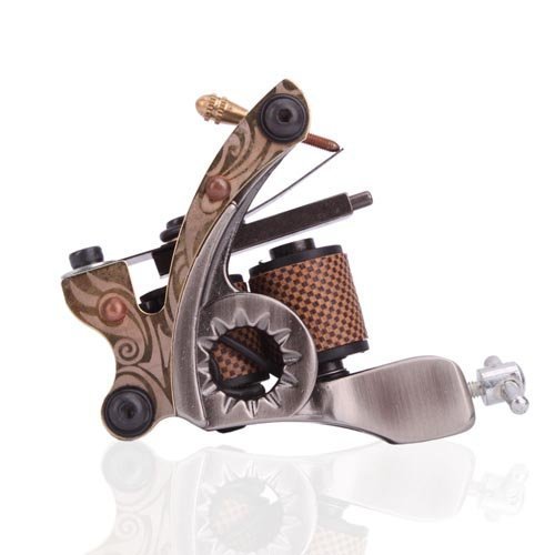 1TattooWorld New Cast 10 Laps Coils Tattoo Machine Liner Shader Tattoo Gun, OTW-M703