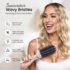 AIMIKE Round Brush for Blow Out - Medium Nano Ionic Tech Round Brush, Ceramic Round Brush for Blow Drying, Styling and Boost Volume, Natural Wood Round Hair Brush, One Piece Design - 1.7 Inch/43mm