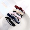 6Pcs Multicolour Small Knotted Bow Hair Ties PU Leather Elastic Hair Bands Simple Hair Ropes Ponytail Holder Hair Elastics and Ties Hair Accessories Hair Care