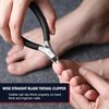 FVION Toenail Clippers for Ingrown Toenail, Straight Nail Clippers for Ingrown Toenails, Professional Ingrown Toenail Treatment for Adults, Seniors, Men and Women (Black)