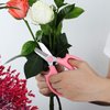 Jasni Garden Pruning Shears Scissors with Comfort Grip Handle, Premium Steel Professional Floral Scissors, Perfect for Arranging Flowers, Pruning, Trimming Plants, Gardening Tool (Pink)