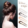 10 Pieces U Shaped Hairpin French Hair Pin Chignon Pin Hair Fork Sticks Celluloid Acetate Tortoise Shell Hair Pin Updo for Women Girls