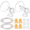 Maymom Breast Pump Kit Compatible with Medela Pump in Style Advanced Breast Pumps;2 Breastshields (one-piece, 24mm), 4 Valve, 6 Membrane, & 2 Pump-in-Style Tubing Can Replace Medela Pumpin Style Valve