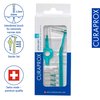 Curaprox CPS 06 Prime Start Interdental Brushes Set, 5 interdental Brushes CPS 06 Prime + 1 Holder UHS 409 + 1 Holder UHS 470, 0.6 mm to 2.2 mm, Turquoise
