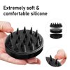 BEILAEEA Scalp Massager Shampoo Brush Hair Scalp Scrubber,Silicone Scalp Brush for Hair Growth & Dandruff Removal,Hair Shampoo Brush for Scalp Exfoliator(Black)