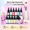 SAVILAND Airbrush Gel Nail Polish: 12 Color Nail Art polish Set, Classic Cool & Warm Colors Airbrush Stencils for Nails No Dilution Gel Polish for French Nail Art Manicure DIY Salon