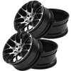 4Pcs Vgoohobby Aluminum Wheel Rims 12mm Hex Hub Width 26mm Compatible with 1/10 Tamiya TT-01 Kyosho RedCat Sakura HSP HPI 1/10 On-Road Racing Touring RC Drift Car (Black)