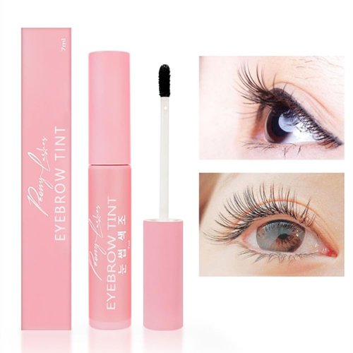 AMCMLLHS Eyelash Tint,Instant Eyebrow Color,Instant Brow Dye Kit,Lash Tint,Eyebrow Dye,Professional Makeup Tinted Eyebrow Mascara,Eyelash and Brow Color with Natural Effects,Safe & Easy to Use-Black
