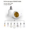 JACKYLED 5-Pack E12 to E26 Adapter, Chandelier Light Socket, Candelabra E12 to Medium Socket E26/E27 Converter Bulb Base Adapter Converter for Ceiling Fans Light, Pendant Light, Chandelier