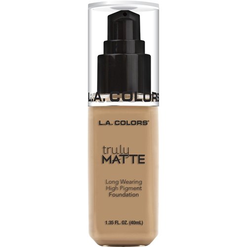 L.A. COLORS Truly Matte Foundation, Soft Beige, 1.35 Fl. Oz.