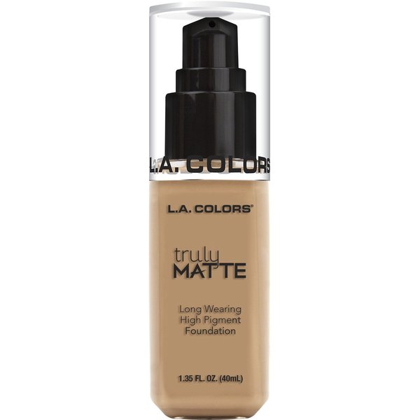 L.A. COLORS Truly Matte Foundation, Soft Beige, 1.35 Fl. Oz.