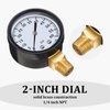 Pool Filter Pressure Gauge Spa Aquarium Water Pressure Gauge 2 Inch Dial, 60 PSI, 1/4 Inch NPT Bottom Mount, Pool Utility Pressure Gauge with Tape Compatible with Hayward, Pentair, Jandy