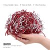 PAPER FAIR 1 LB Metallic Red and Silver Duo Crinkle Cut Paper, Easter Grass Raffia Tissue Paper Filler Shred Strand Craft Bedding Cushion, Christmas, Birthday, Valentines Day for Gift Basket Boxes