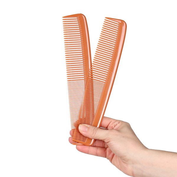 Styling Gear #303 Wide Tooth Comb Hair Detangling Comb Styling For Women, Men, Hair Stylists, Hair Comb, Wide Teeth Combs Fine Tooth Clipper Combs. 2 Piece (Tan)