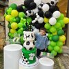 Green Black and White Balloons, 60 PCS Green and Black Balloons Set with Green Black White Confetti Balloons, Lime Green Balloons 12 Inch for Video Game Football Theme Party Kids Birthday Decorations