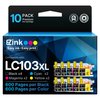 E-Z Ink Compatible Ink Cartridge Replacement for Brother LC103XL Ink Cartridges LC103 XL LC103BK LC101 LC 103 to Use with MFC-J870DW MFC-J470DW MFC-J6920DW MFC-J6520DW MFC-J450DW (10 Pack)