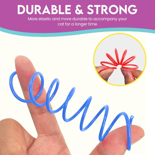 Ethical Thin Colorful Springs Cat Toy, 10-Pack, Medium Breeds