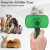 Swihauk Self Cleaning Slicker Brush for Dogs & Cats, Skin Friendly Grooming Cat Brush, Dog Brush for Shedding, Deshedding Brush, Hair Brush Puppy Brush for Haired Dogs, Pet Supplies Accessories, Green