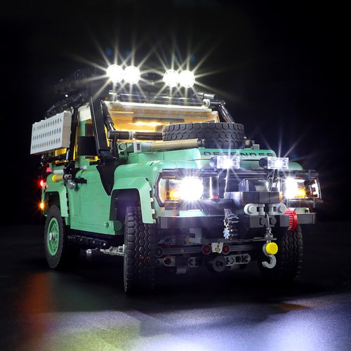 BRIKSMAX Led Lighting Kit for LEGO-10317 Land Rover Classic Defender 90 - Compatible with Lego Icons Building Blocks Model- Not Include Lego Set
