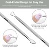 4 Pack Stainless Triangle Gel Nail Polish Remover ，Nail Cuticle Pusher，Cuticle Peeler Scraper Remover Tool for Fingernails and Toenails