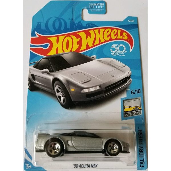 Hot Wheels 2018 50th Anniversary Factory Fresh '90 Acura NSX 4/365, Silver