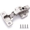 DecoBasics Kitchen Cabinet Frameless Hinges (Pack of 2), Soft Close Door Hinges, Metal Hinges For Kitchen Drawers, Cabinet Hardware, 3 Way Adjustability & Easy Installation