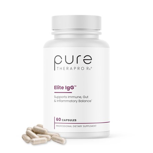 Pure TheraPro Rx Elite IgG Immunoglobulin Supplement | 1100+ mg IgG, IGA & IgM Serum Derived Immunoglobulins (SBI) | Colostrum Supplement Alternative | Gluten, Dairy & GMO Free (60 Capsules)