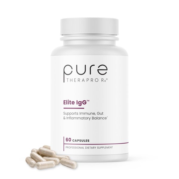 Pure TheraPro Rx Elite IgG Immunoglobulin Supplement | 1100+ mg IgG, IGA & IgM Serum Derived Immunoglobulins (SBI) | Colostrum Supplement Alternative | Gluten, Dairy & GMO Free (60 Capsules)