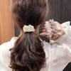 3PCS Pearl Hair Scrunchies Fashion Pearl Hair Ties with Elastic Hair Bands Ponytail Holder Beaded Hair Ropes Hair Accessories for Women and Girls