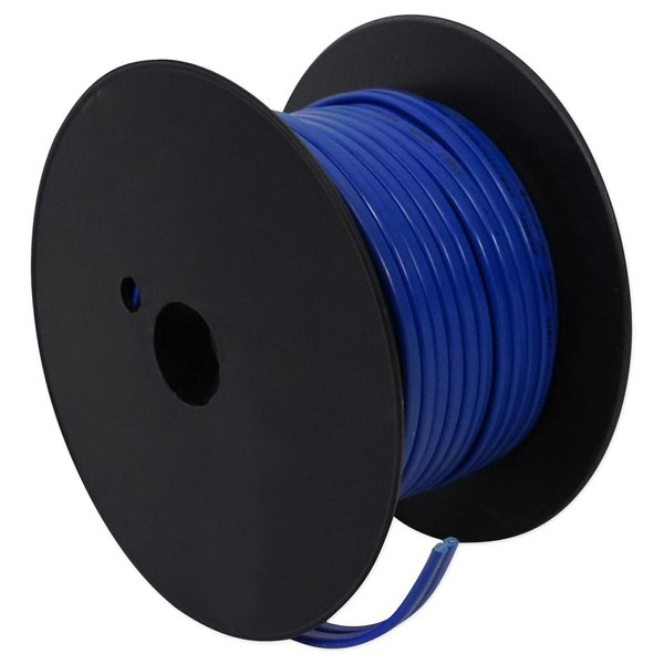 Rockville R14G50MS-BL 50 Foot Spool Marine Waterproof 14 AWG Speaker Wire, Blue