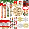 284 Pieces Christmas Ornaments DIY Christmas Tree Ornaments Christmas Arts and Crafts for Kids Adult Xmas Decorations Supplies